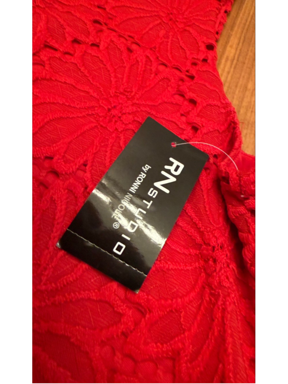 RN Studio Red Floral Lace Sleeveless Cocktail Dress Plus Size 18 NWT - Picture 7 of 12